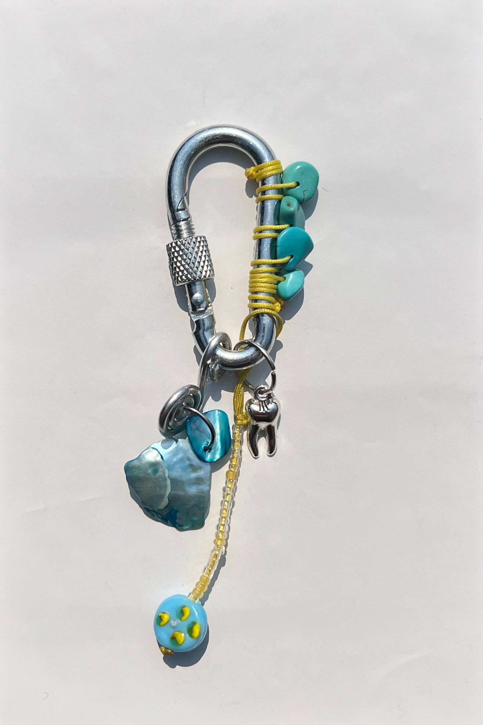 Yellow carabiner